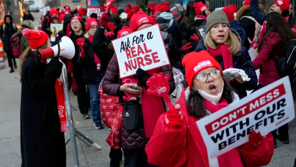 Sciopero infermieri a nen york